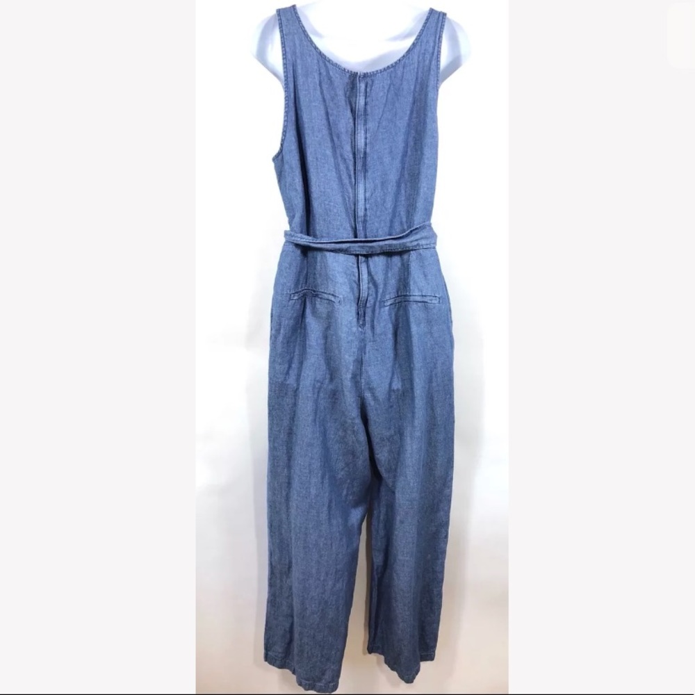 New Madewell Muralist Chambray Jumpsuit Sz 12 - Picture 6 of 6